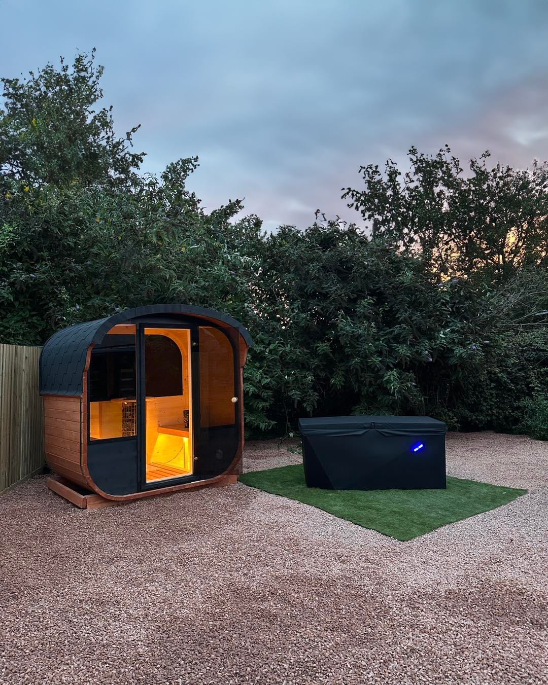 sauna and ice bath in lydney showroom