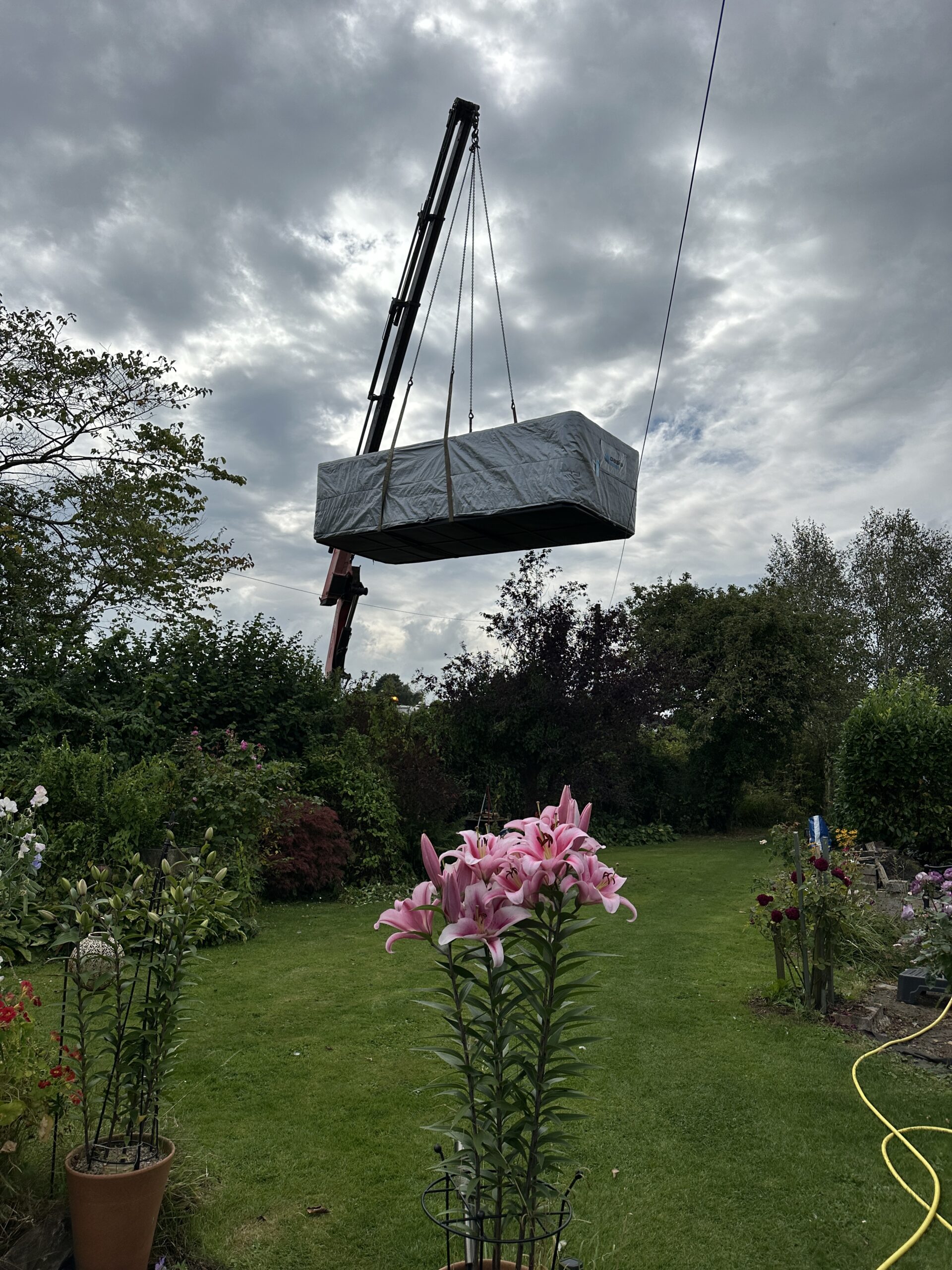 Swim Spa Being Delivered and Installed
